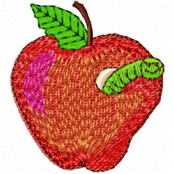 Apple Embroidery Design 7